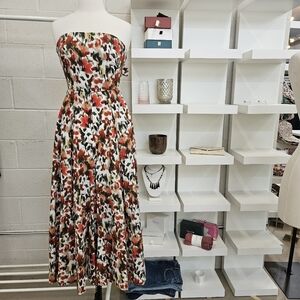 Watercolor Strapless Jumpsuit